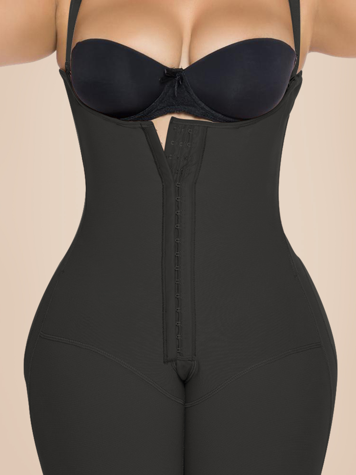 Knee Length Underbust Body Shaper Fajas For Women Postpartum Girdle Body Shaper