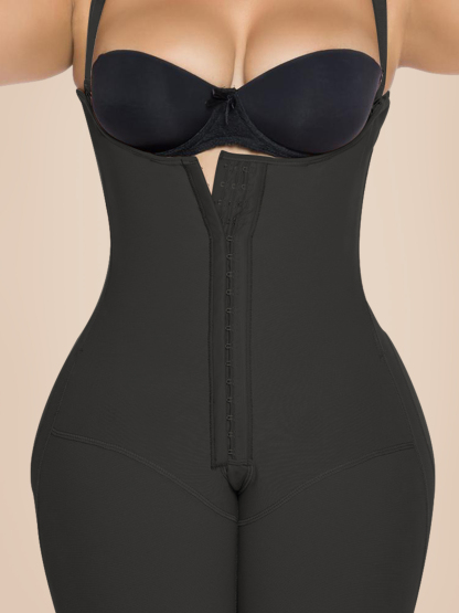 Knee Length Underbust Body Shaper Fajas For Women Postpartum Girdle Body Shaper