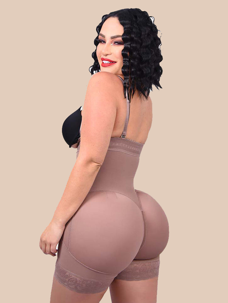 Shapewear for Women Tummy Control Body Shaper Butt Lifter Thigh Slimmer Faja Plus Size with Zipper Crotch