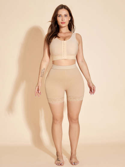 High Waisted Tummy Control Shapewear Shorts Fajas Colombianas Butt Lifter Seamless Underwear - Tan