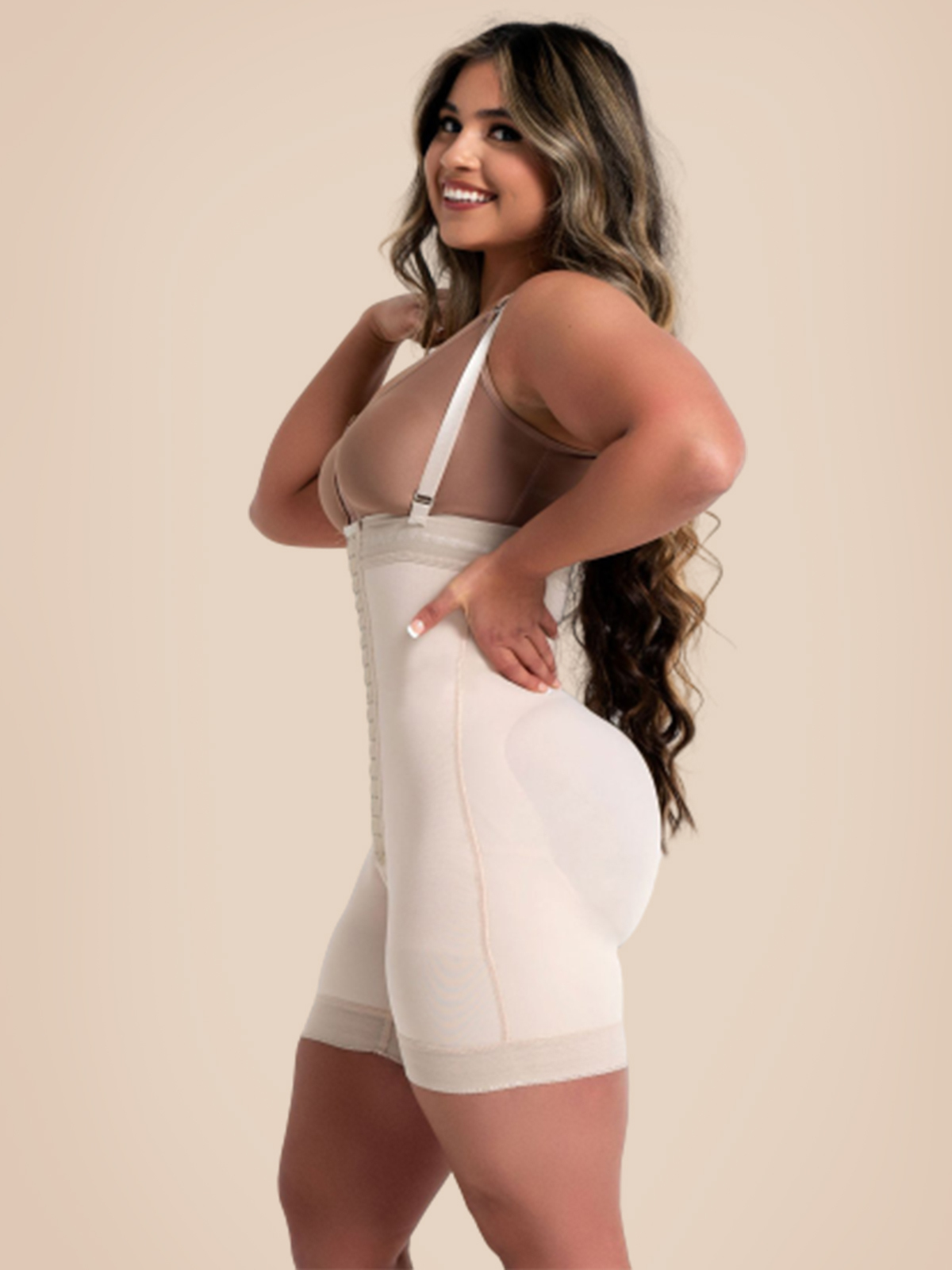 High Double Compression Garment Abdomen Control Hook And Eye Closure Tummy Control Adjustable Bodysu