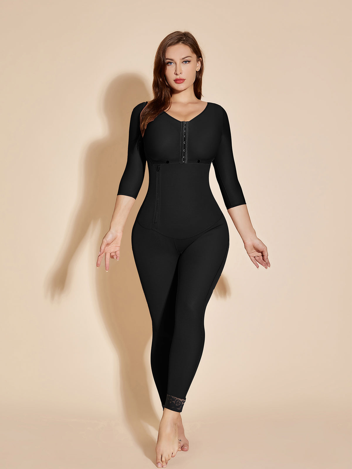 Full Control Women Shapewear Chest-Packed Body Shaper - Black