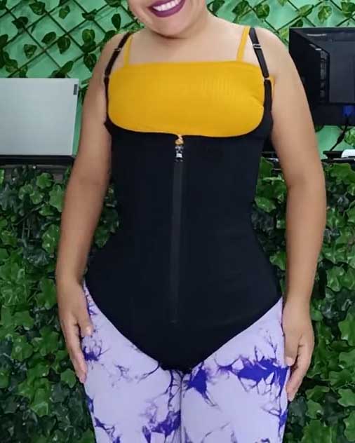 Tummy Control Internal Hooks Body Shapewear Zipper BodysuitChicCurve