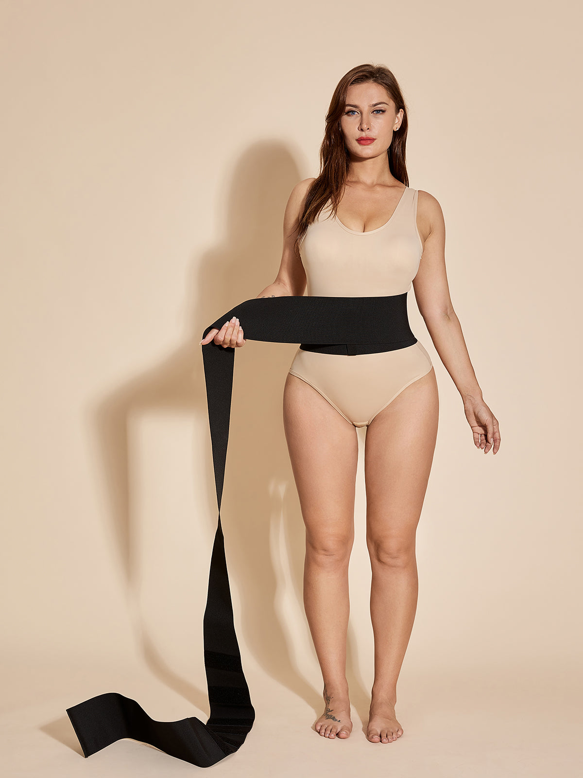 Tummy Wrap Belt Waist Trainer Corset Velcro High Compression Faja Postpartum