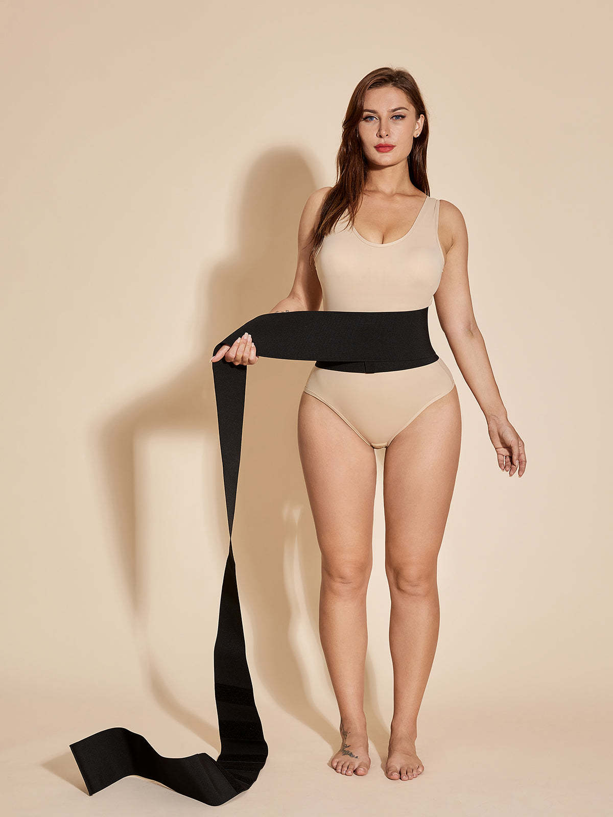 Tummy Wrap Belt Waist Trainer Corset Velcro High Compression Faja Postpartum