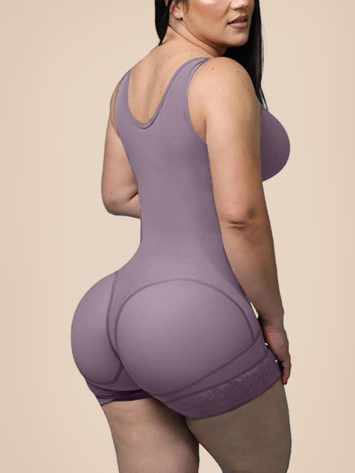 High Compression Girdle With Sleeveless Bra Slimming Bodysuit With Zipper