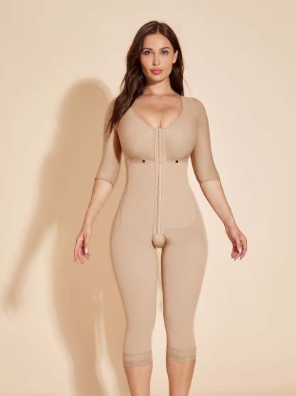 BBL Fajas Colombian Full Body Wrap Shapewear with Bra - Tan
