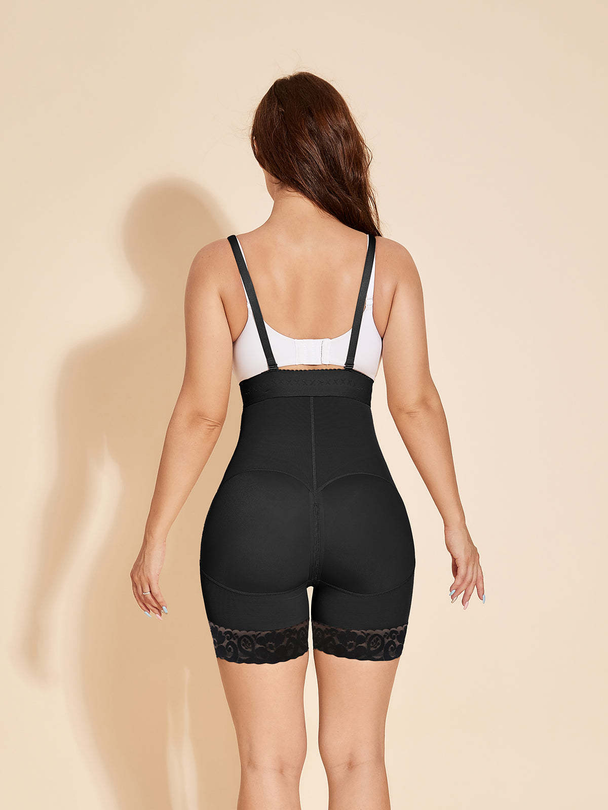 ChicCurve Women's Open Bust Shapewear Corset Bodysuit - Black