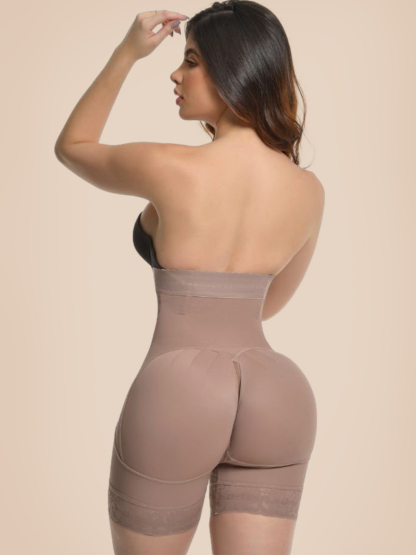 High Waisted Push Up Short With 3 Rows Of Snaps Tummy Control Panties