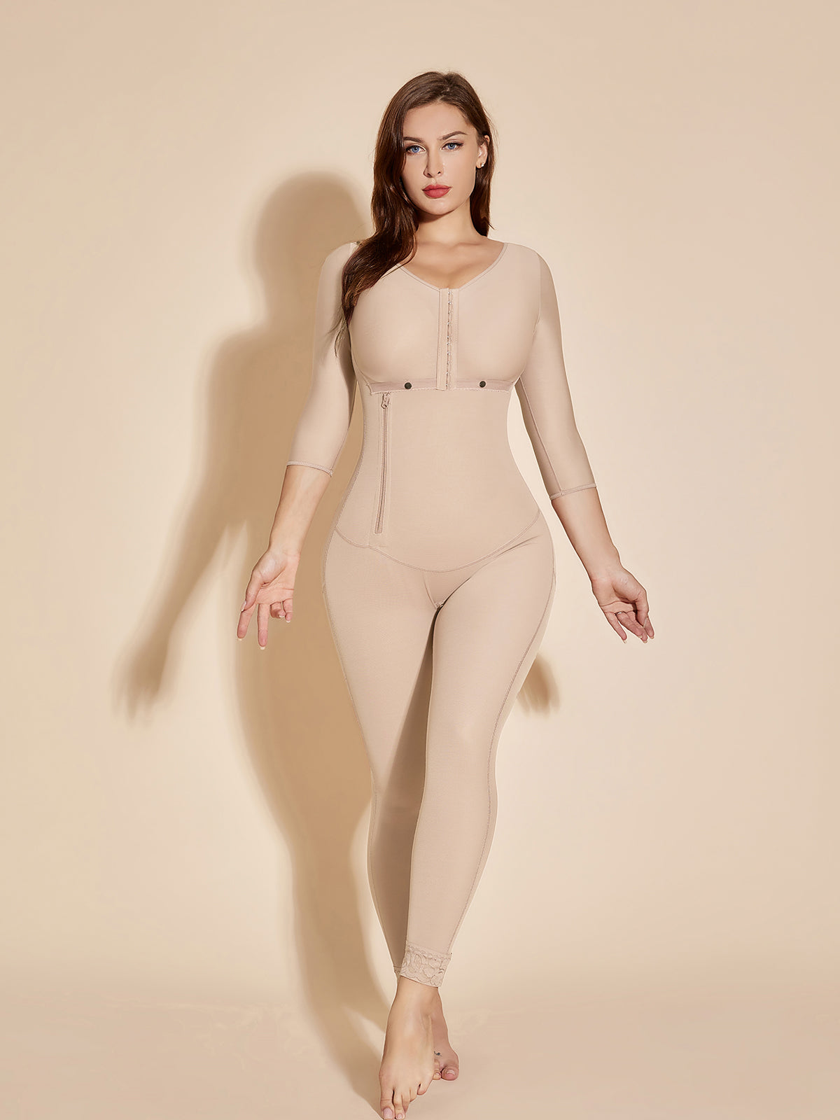 Full Control Women Shapewear Chest-Packed Body Shaper - Tan