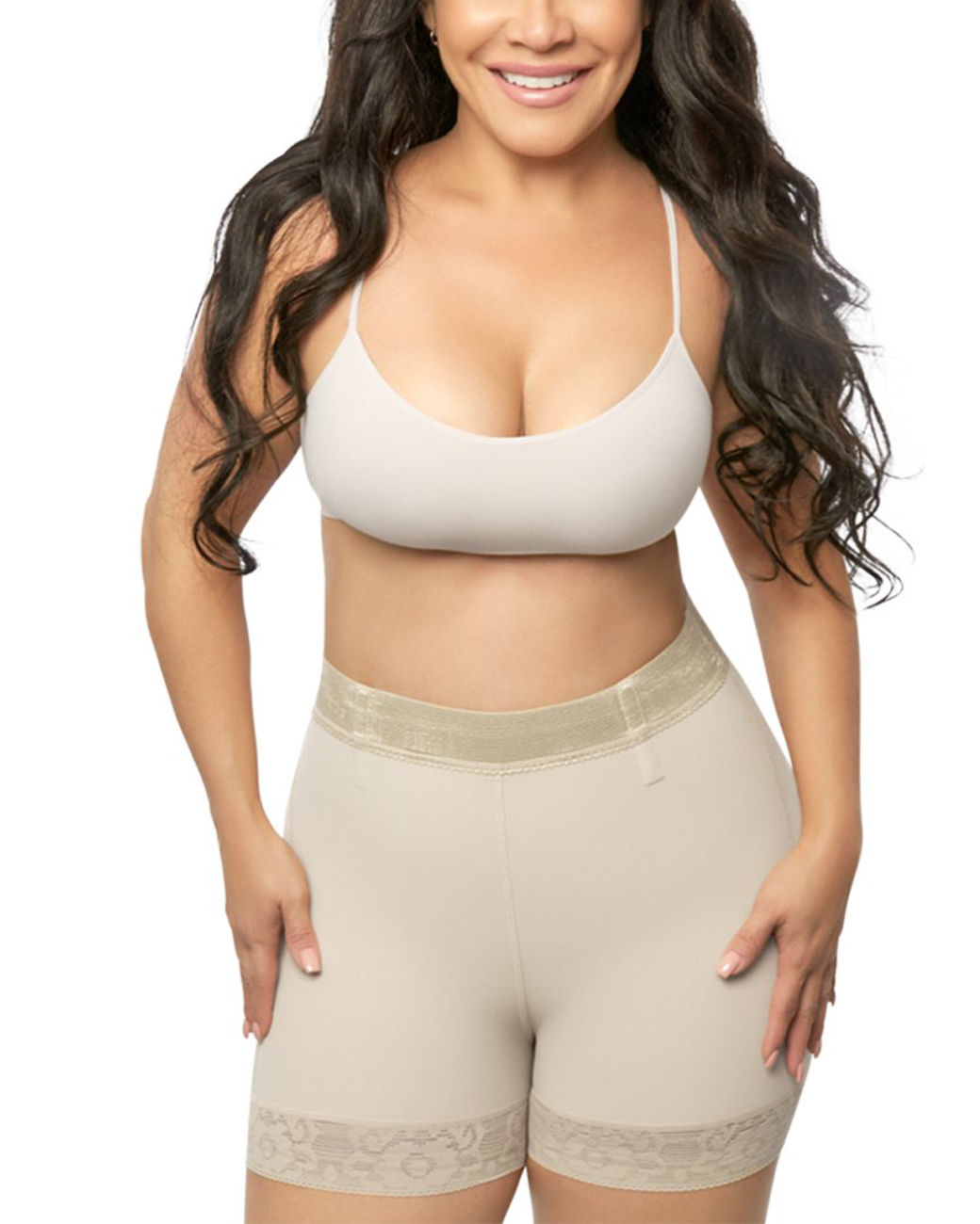 Women Flatten Abdomen High Waist Fajas Lace Elastic Mesh Fabric