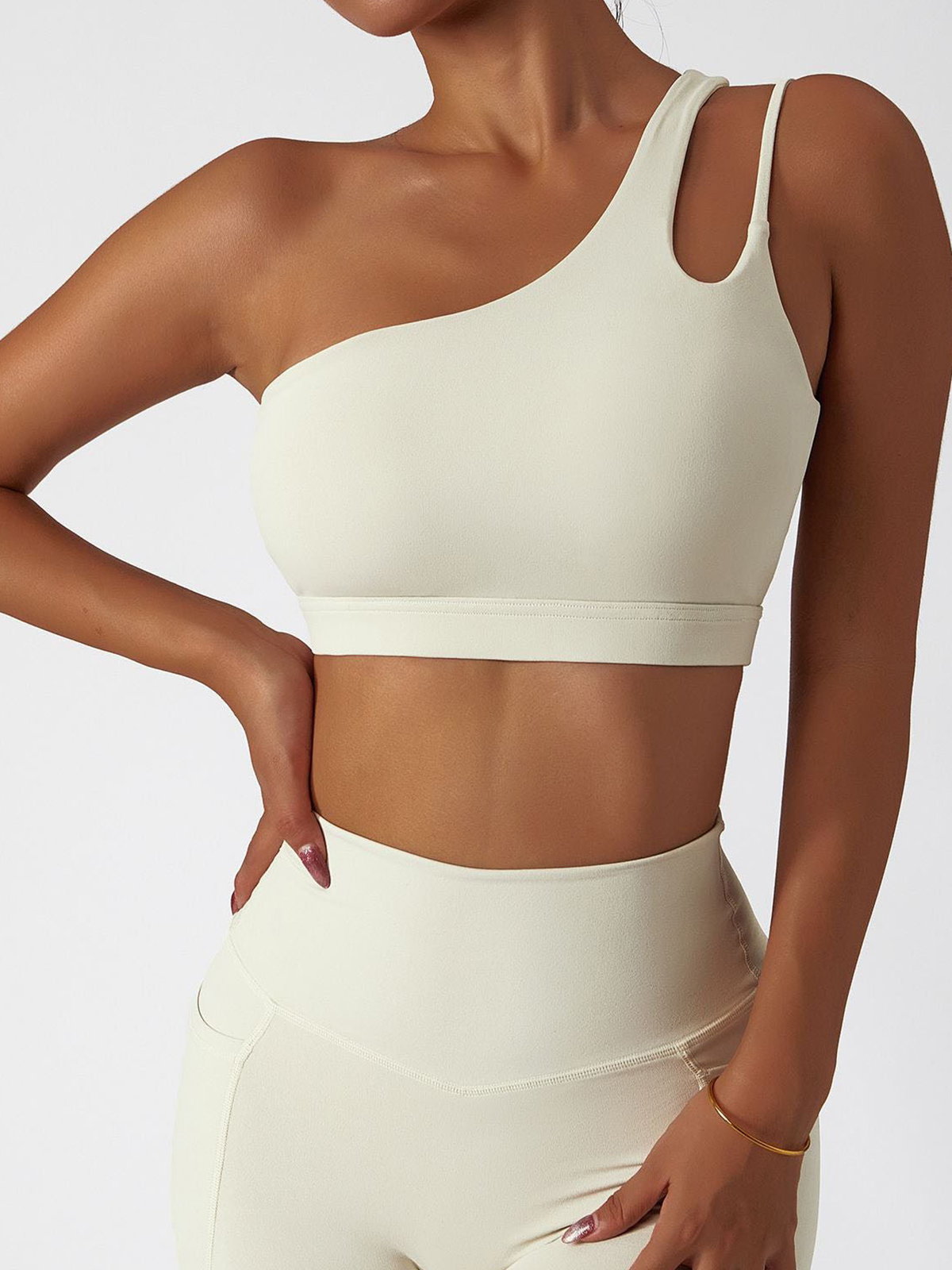 One Shoulder Asymmetrical Sports Bra