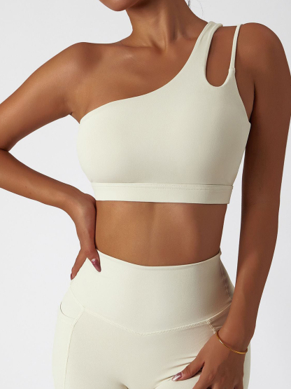 One Shoulder Asymmetrical Sports Bra