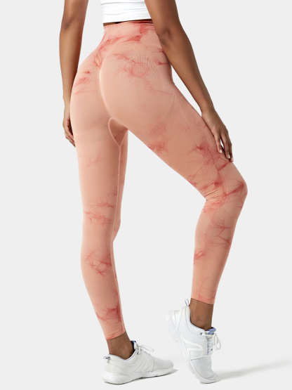 Seamless Flow High Waisted Tie Dye 7/8 Leggings