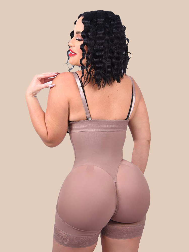 Shapewear for Women Tummy Control Body Shaper Butt Lifter Thigh Slimmer Faja Plus Size with Zipper Crotch