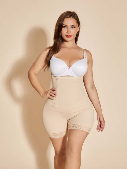 Fajas Colombianas Open Bust Body Shaper High Compression Shapewear Liposuction Compression Postpartum - Tan