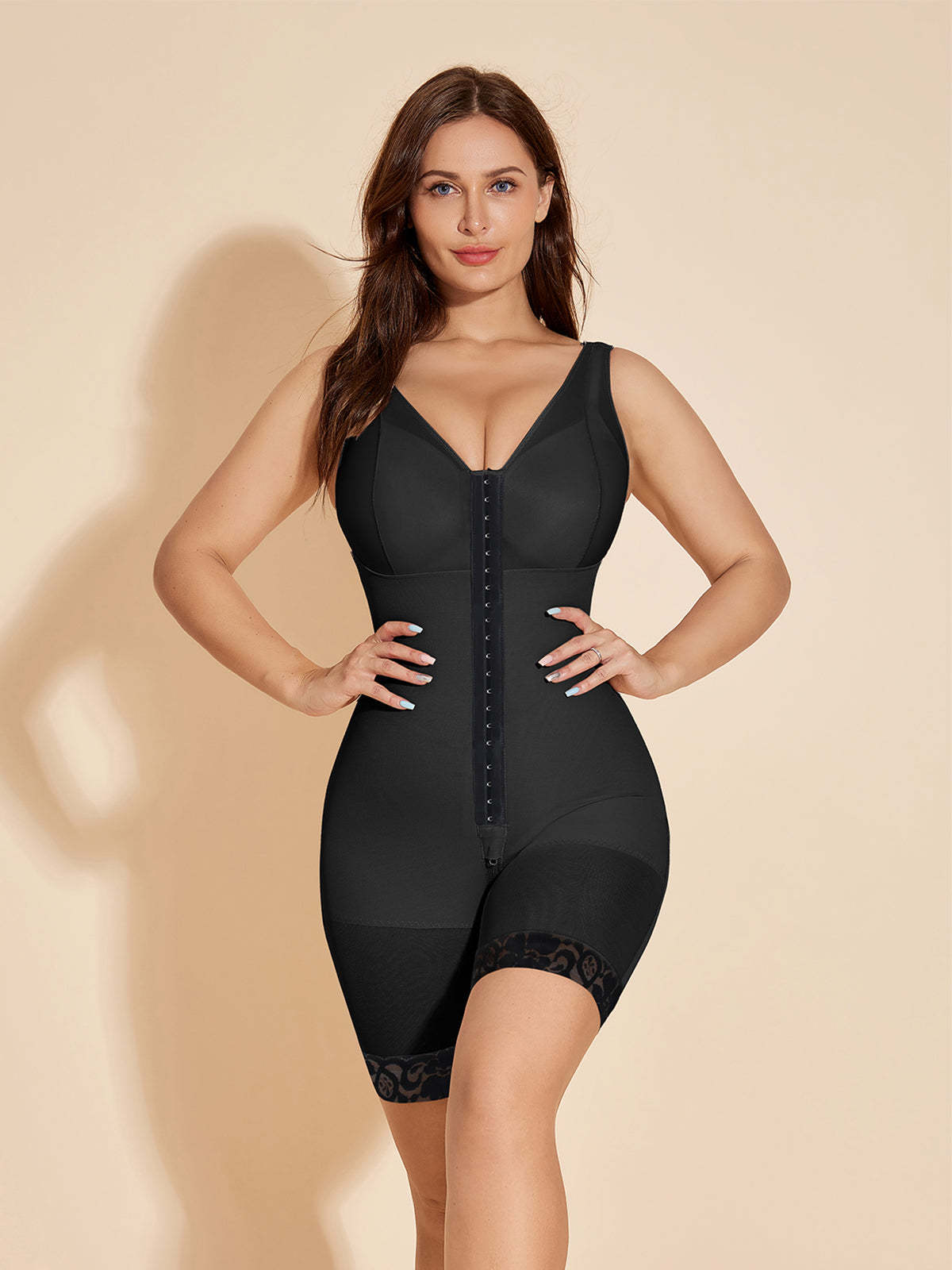 ChicCurve Postpartum Wrap Body Shaper with Hook-Eye - Black