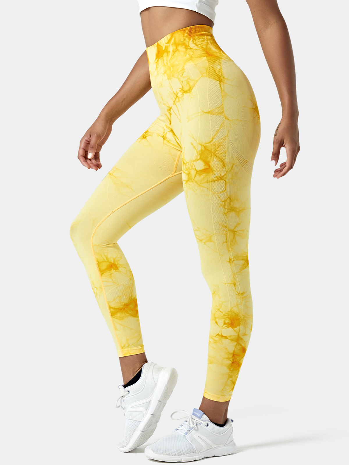 Seamless Flow High Waisted Tie Dye 7/8 Leggings
