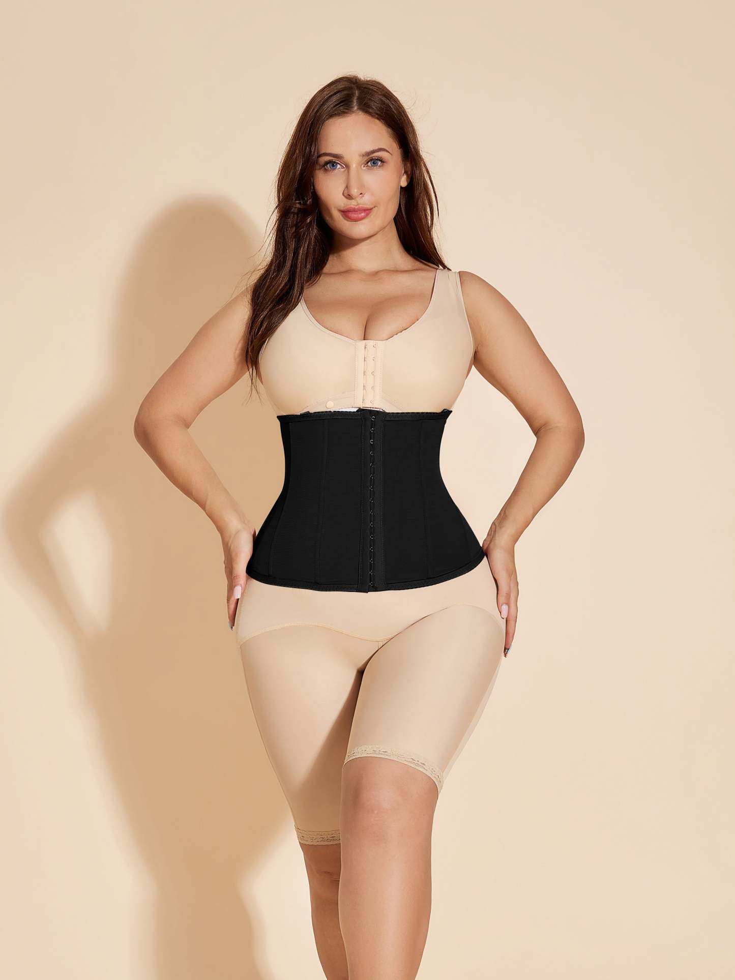 Hook-Eye Corset Waist Trainer Girdles Tummy Control Hourglass Curve - 