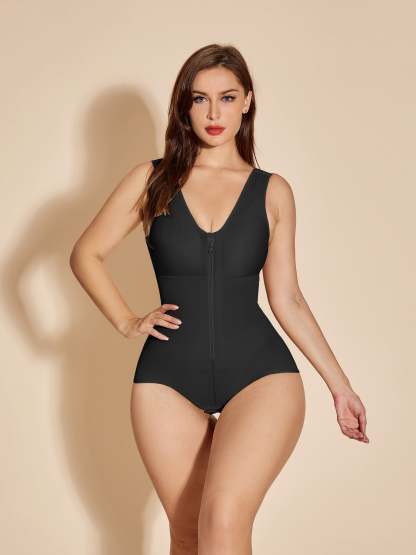 Faja Compression Garment Postpartum Wrap Shapewear Plus Size - Black