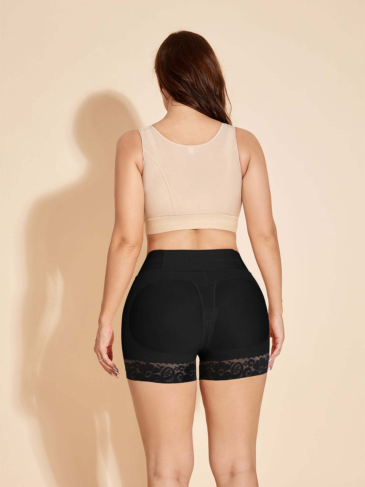 Booty Lifting Shaper Shorts Underwear High Waisted Tummy Tuck Control Panty - Black