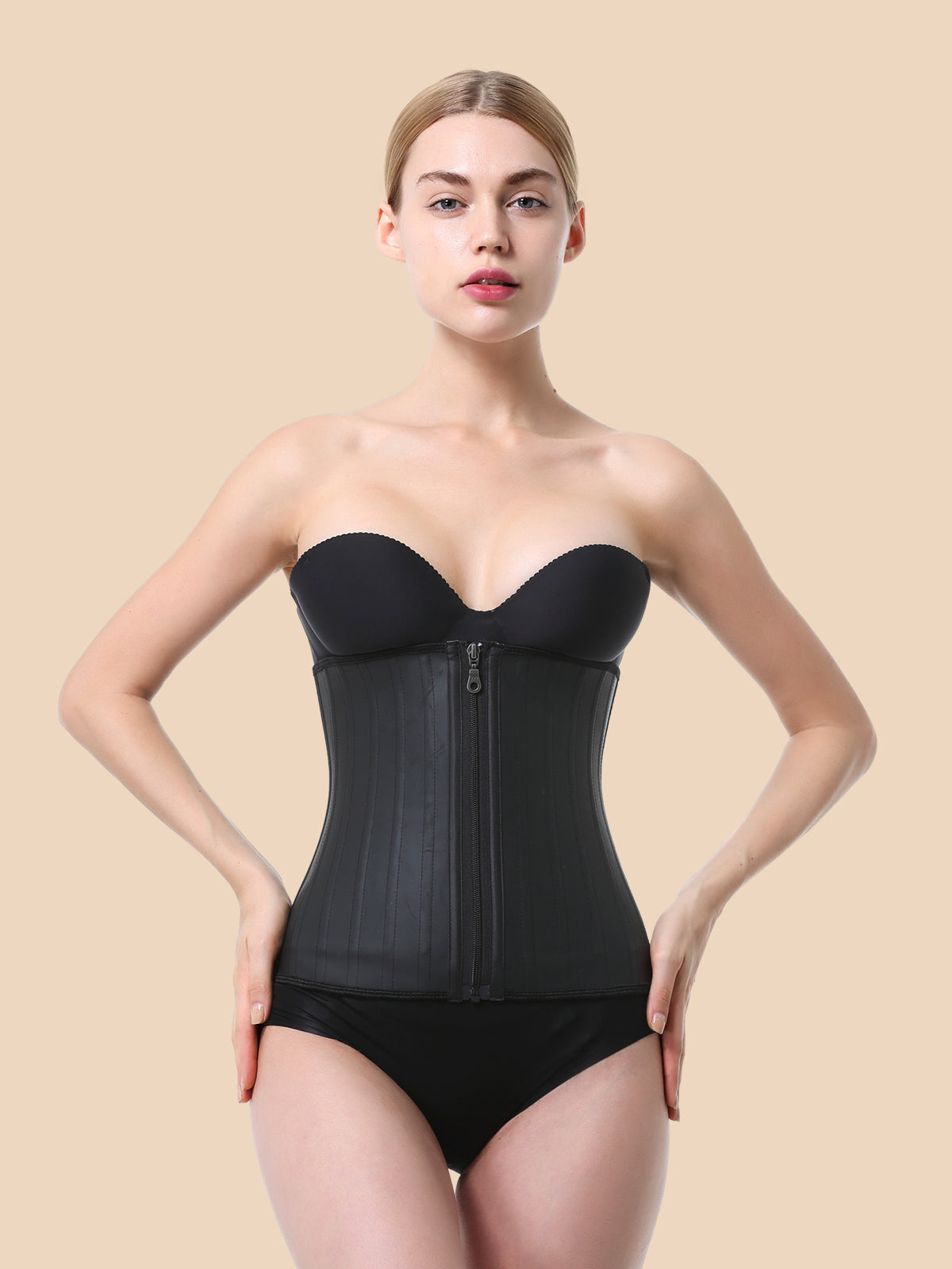 Corset Latex Buckle Waist Corset Belt Latex Rubber Straps Corset