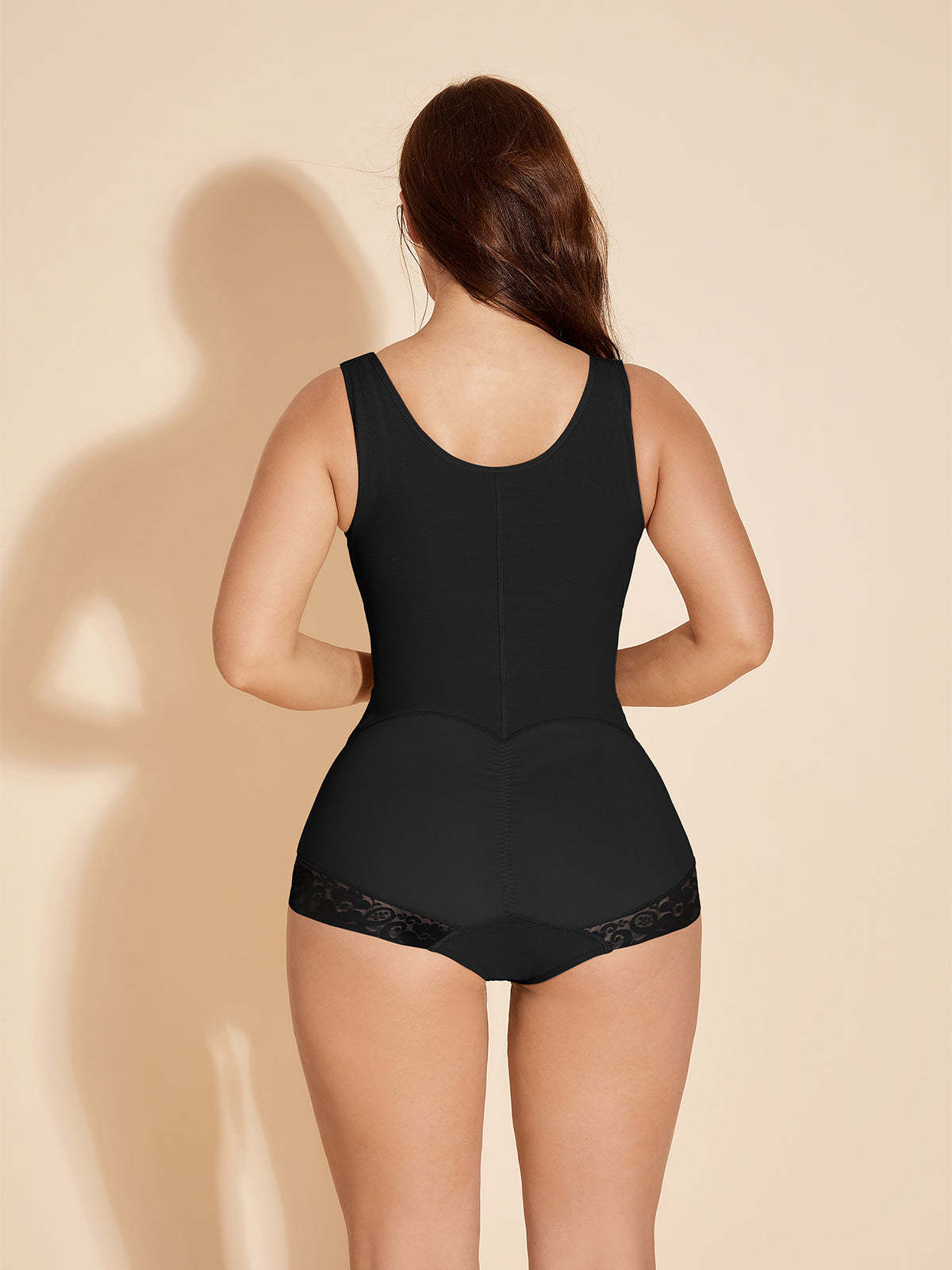Fajas Colombianas Body Shaper Tummy Control Butt Lifting Shapewear Hook-eye - Black