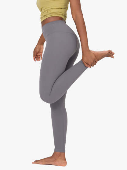 High Waist Nude Yoga Clothes Nine Points Sports Fitness Leggings