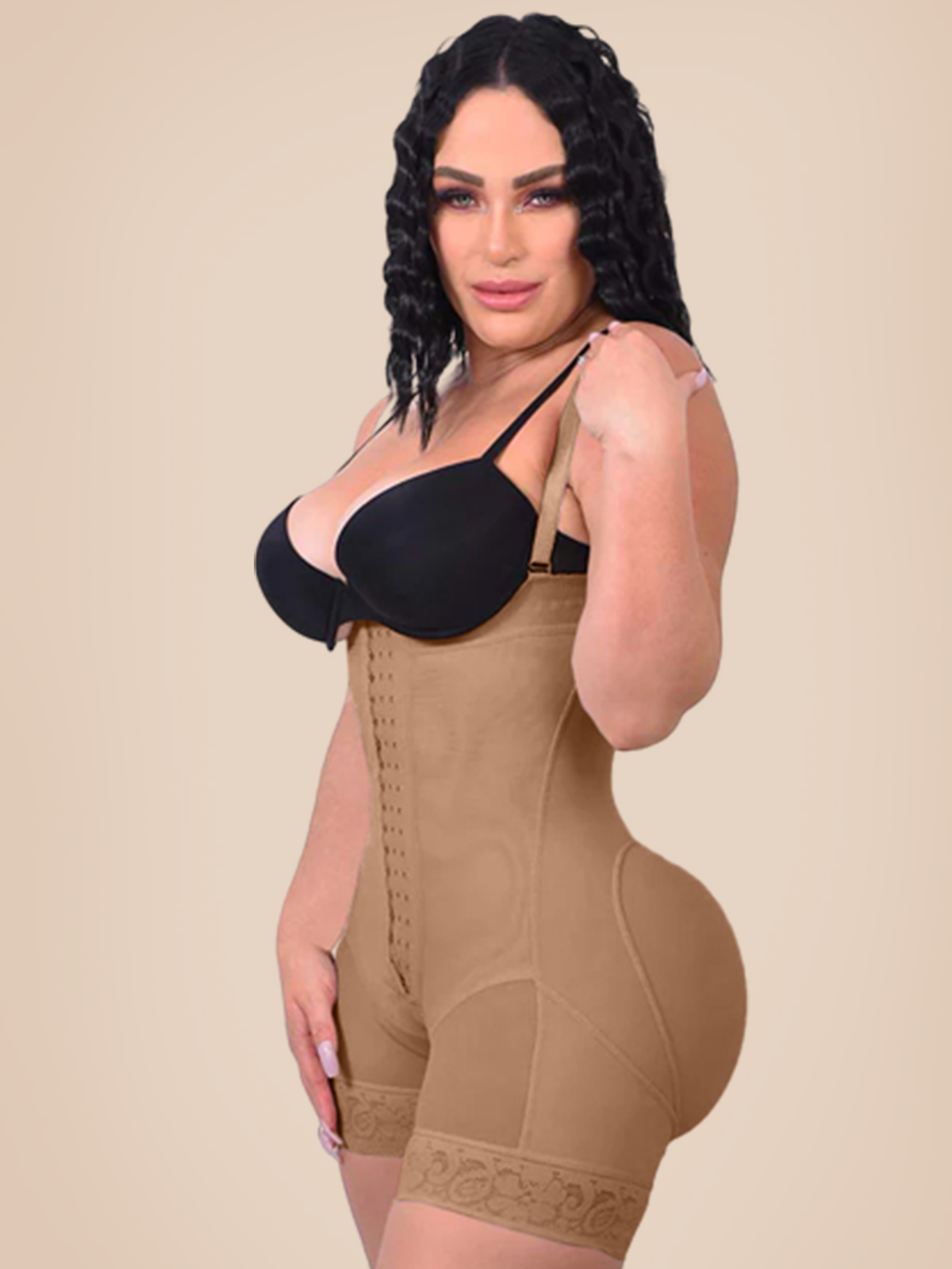 Curvy Faja Women's Tummy Control Butt Lifter Shapewear MG7 Rosy Brown Size  XL