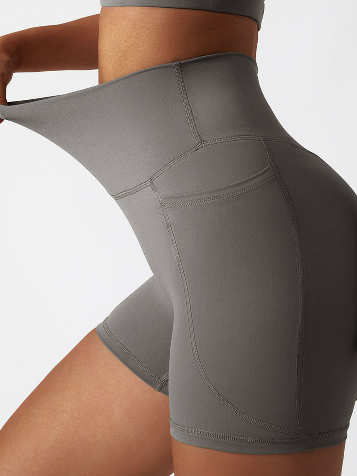 Quick-Dry Biker Shorts with Pockets