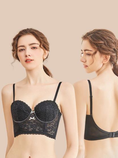 Thin French Lace Push Up Bra Set