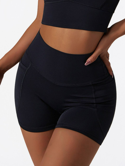 Quick-Dry Biker Shorts with Pockets