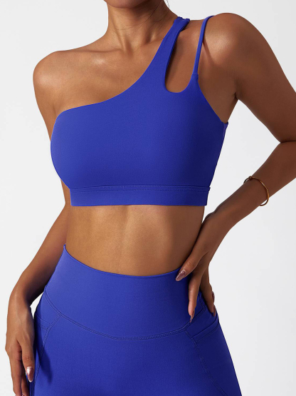 One Shoulder Asymmetrical Sports Bra
