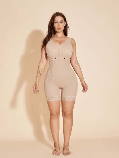 Full-Covered Women Shapewear Chest-Packed Body Shaper - Tan