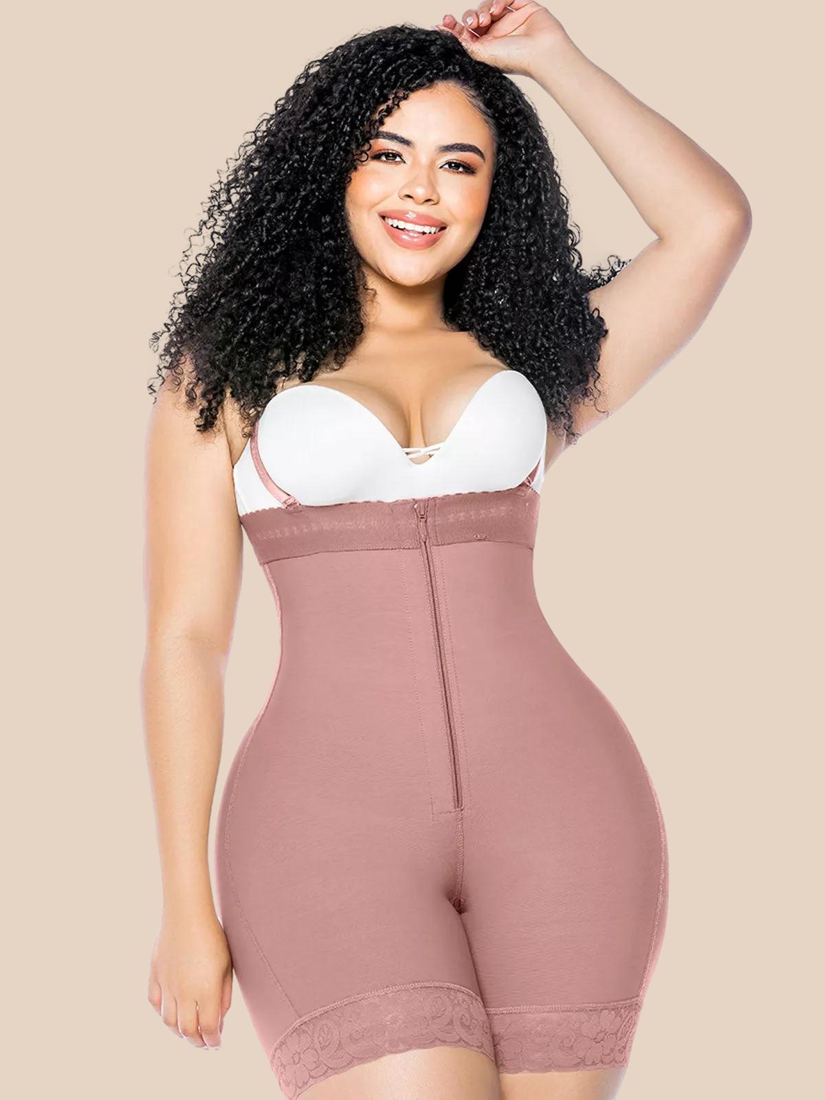 Curvy Faja Women's Tummy Control Butt Lifter Shapewear MG7 Rosy Brown Size  XL
