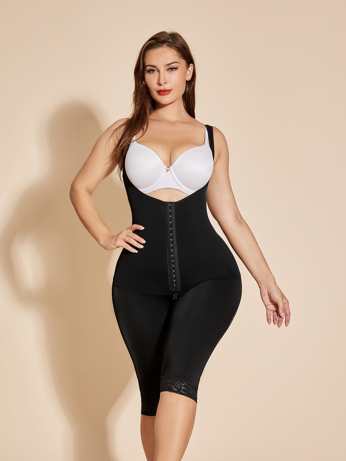Fajas Colombianas Open Bust Body Shaper Butt Lifter Thigh Slimmer Shapewear