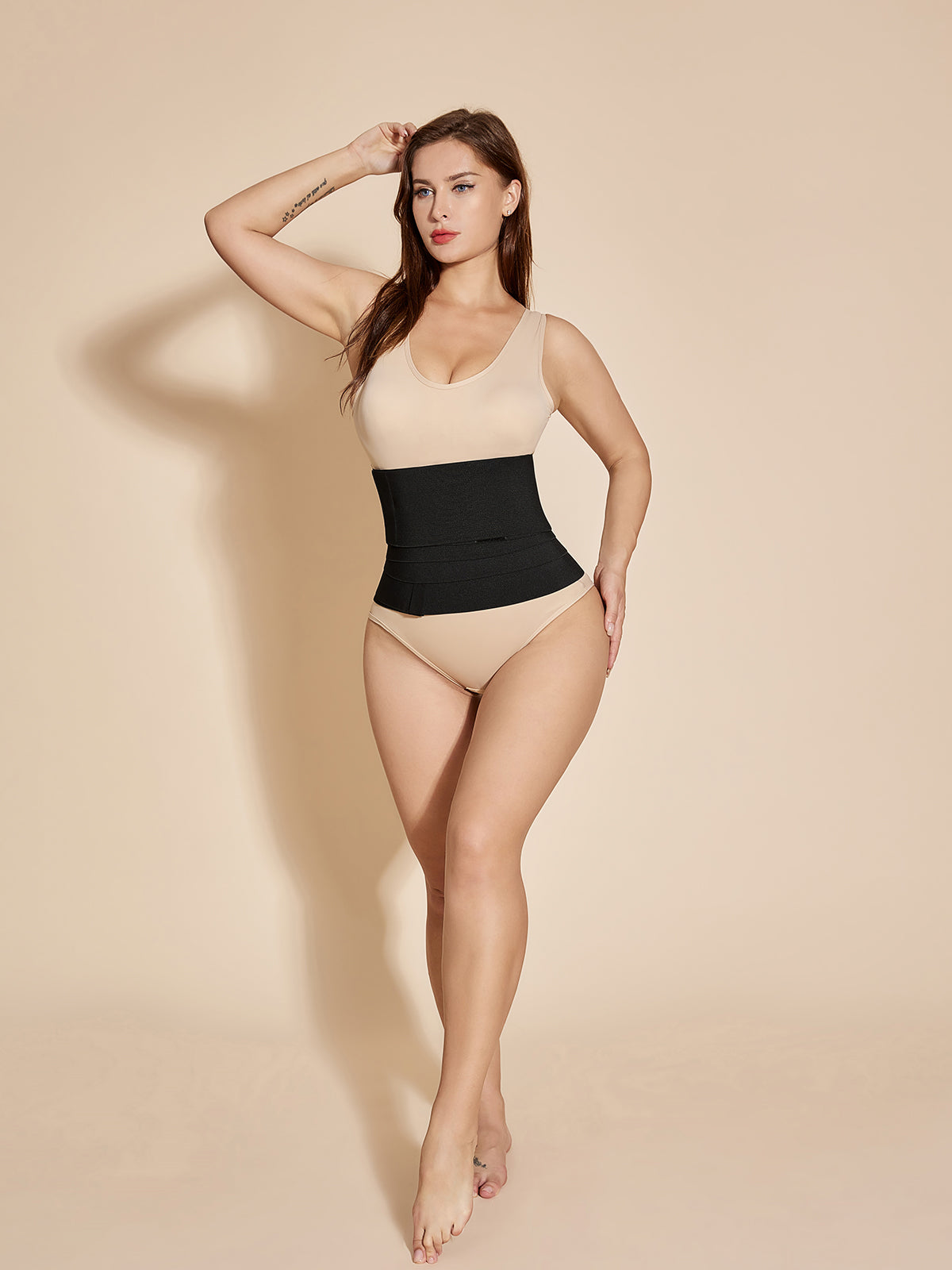 Tummy Wrap Belt Waist Trainer Corset Velcro High Compression Faja Postpartum