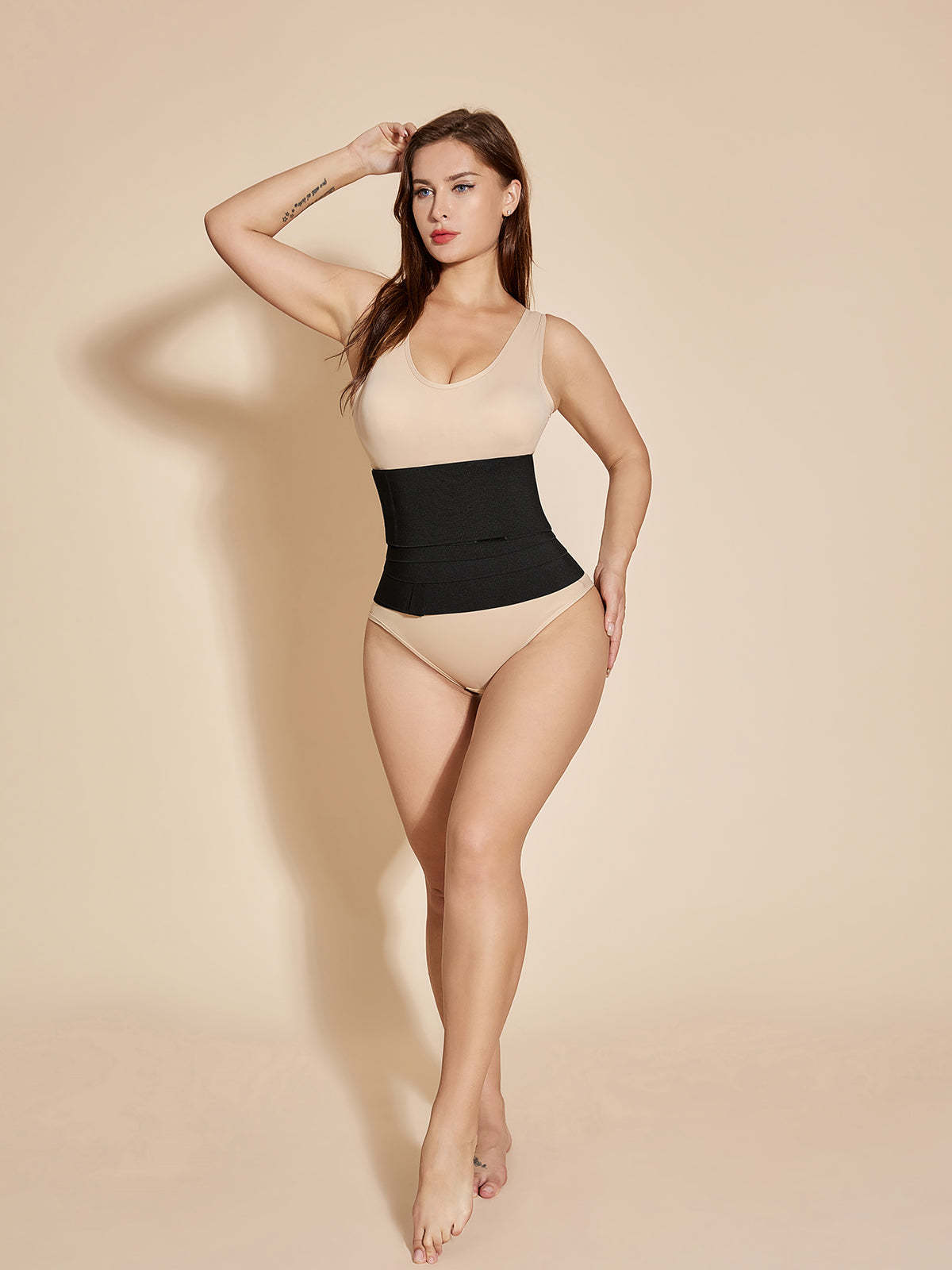 Tummy Wrap Belt Waist Trainer Corset Velcro High Compression Faja Postpartum