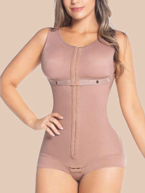 Shapewear For Women HOOK AND EYE CLOSURE Breast Support Tummy Control Triangle Bodysuit Bodyshaper