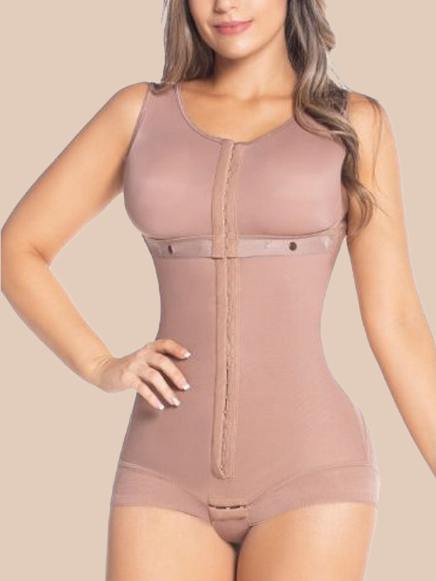 Shapewear For Women HOOK AND EYE CLOSURE Breast Support Tummy Control Triangle Bodysuit Bodyshaper
