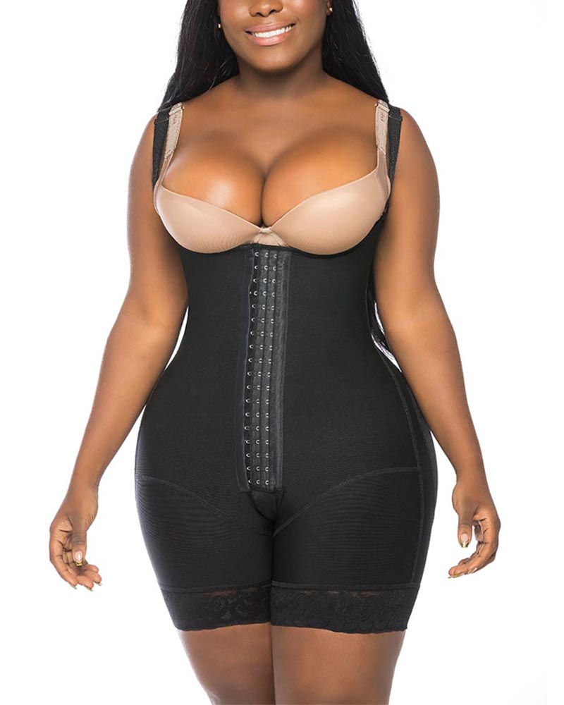 Fajas Colombianas Women's Sleeveless Hook-Eyes Closed Body Shaper