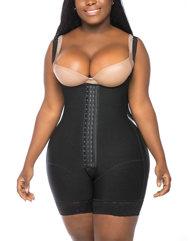 Fajas Colombianas Women's Sleeveless Hook-Eyes Closed Body Shaper