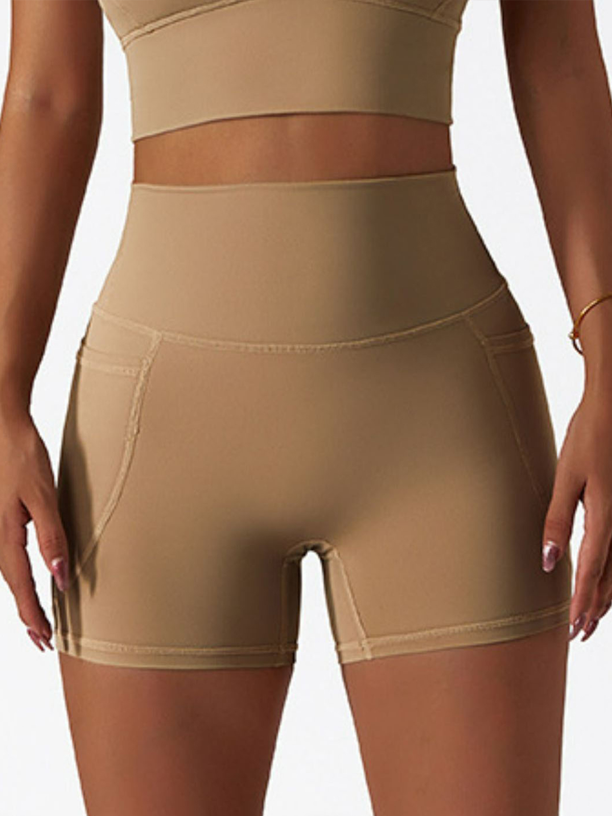 Quick-Dry Biker Shorts with Pockets