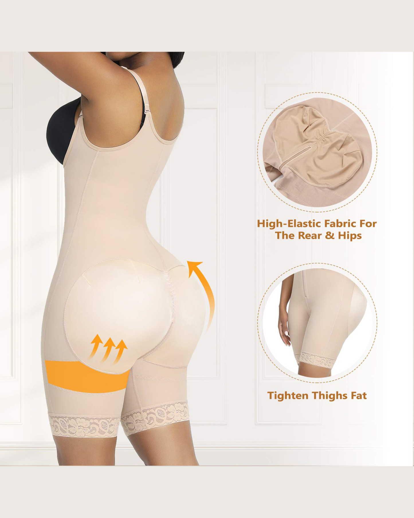 Shapewear for Women Tummy Control Fajas Colombianas Body Shaper for Women Zipper Open Bust Bodysuit Waist Trainer