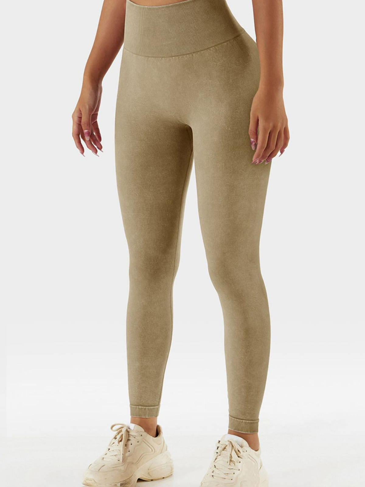 Acid Wash High Waist Sports Leggings