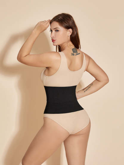 Tummy Wrap Belt Waist Trainer Corset Velcro High Compression Faja Postpartum