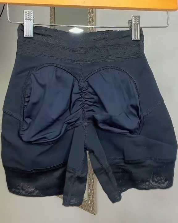 Lace Tummy Control Shaper Short with Side Hooks