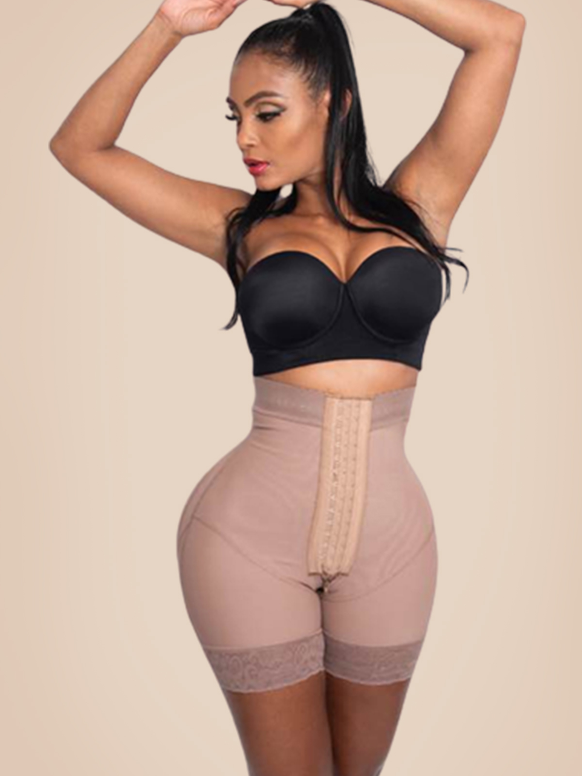 High Compression BBL Postpartum Butt lifter Butt Pads Seamless Hip Enhancer Shorts 