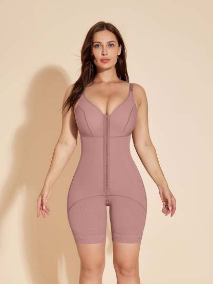 ChicCurve Post-operative Shaping Faja with Hook-Eyes - RosyBrown
