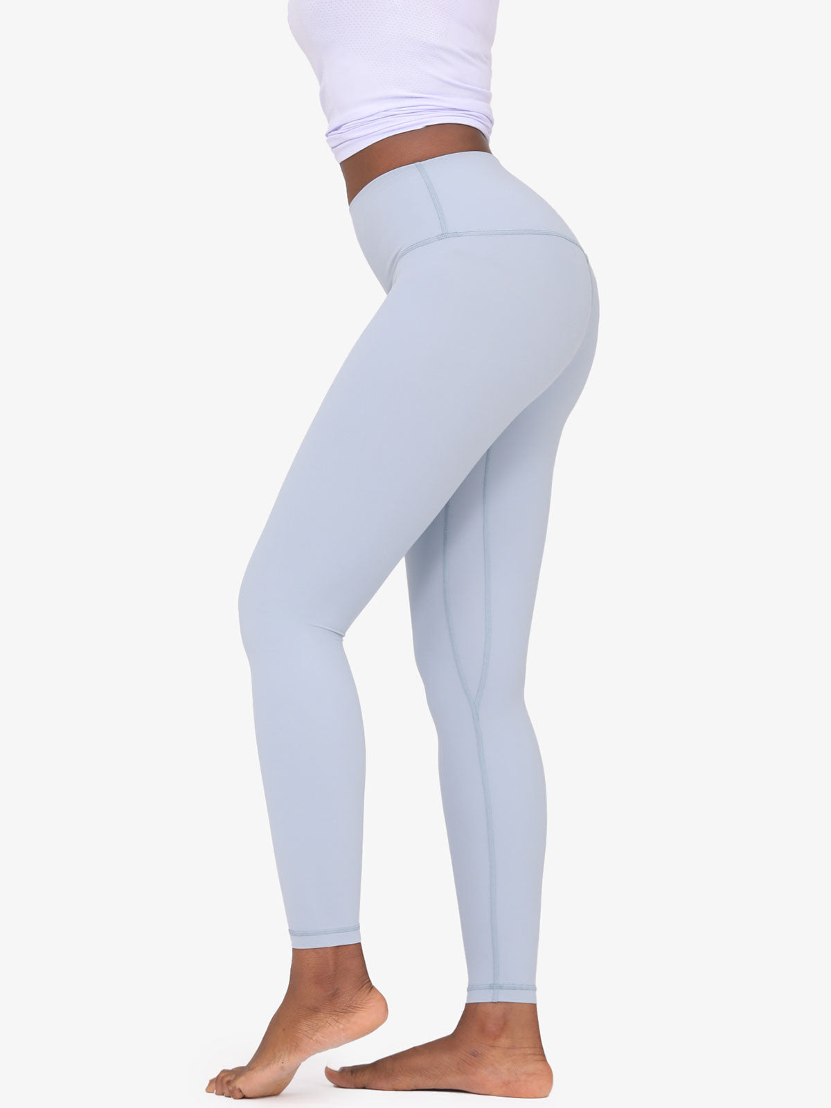 High Waist Nude Yoga Clothes Nine Points Sports Fitness Leggings